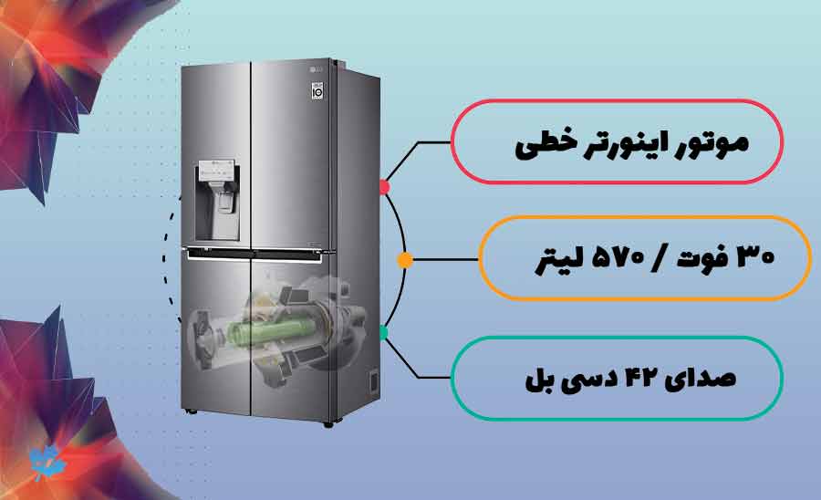 موتور اینورتر یخچال فریزر ال جی J844