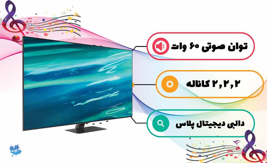 توان صوتی تلویزیون سامسونگ Q80A