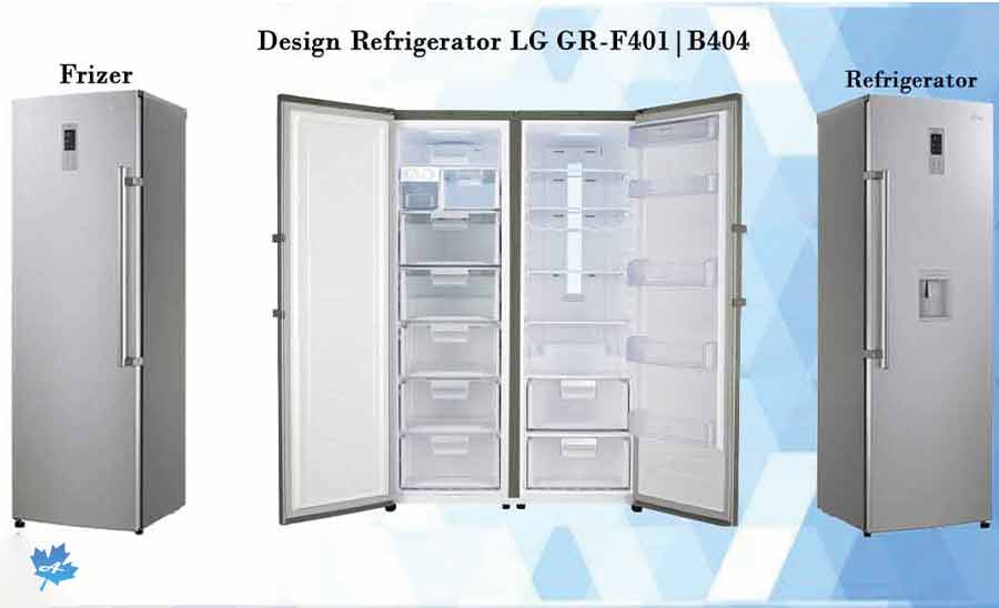 طراحی یخچال فریزر ال جی 401-404