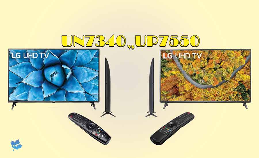 مقایسه تلویزیون ال جی UP7500 با UN7340