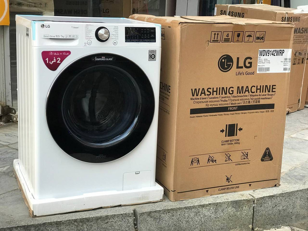 ماشین لباسشویی ال جی مدل v9 رنگ سفید