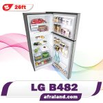 بخش های داخلی یخچال بالا پایین ال جی B482