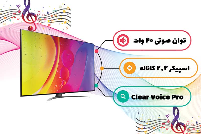 سیستم صوتی و توان صدا در تلویزیون نانو 84 ال جی