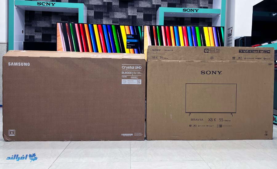 مقایسه تلویزیون BU8000 سامسونگ و X80K سونی آنباکسینگ تلویزیون x80k و bu8000