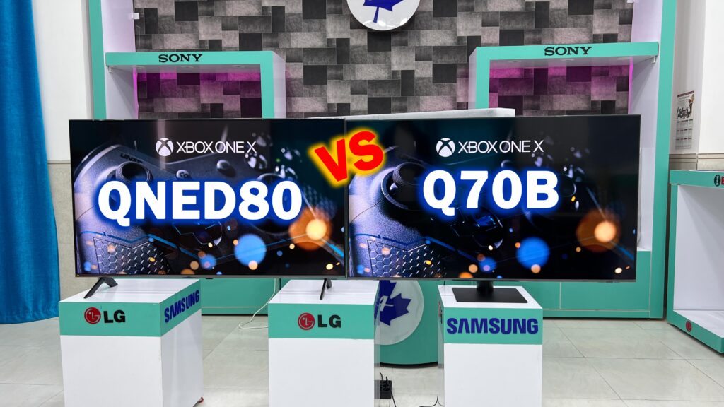 مقایسه تلویزیون سامسونگ Q70B و ال جی QNED80 مقایسه تلویزیون سامسونگ Q70B و ال جی QNED80