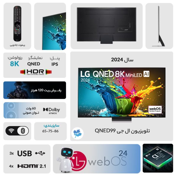 اینفوگرافی تلویزیون ال جی QNED99