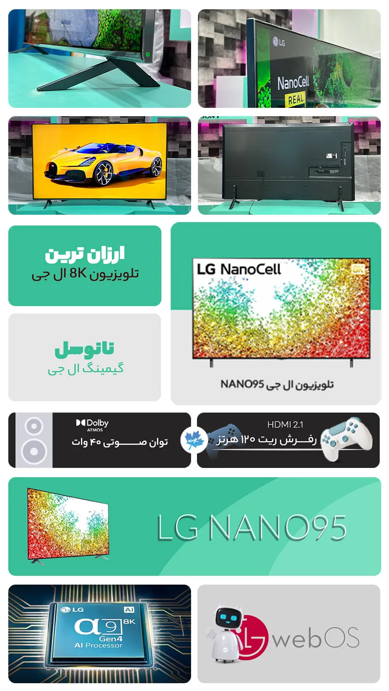 اینفوگرافیک تلویزیون ال جی NANO95