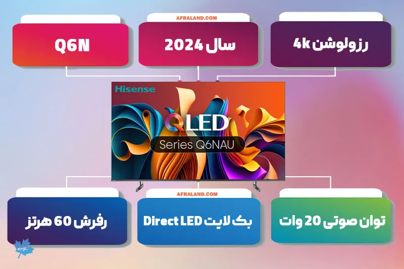 اینفوگرافی تلویزیون هایسنس Q6N