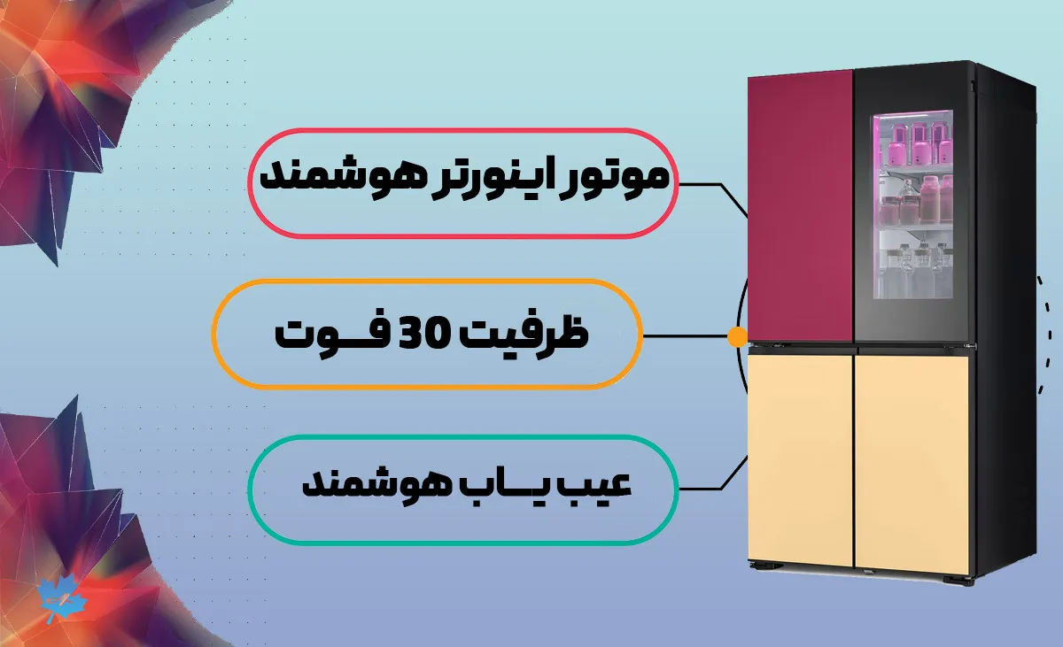 ساید بای ساید اینستاویو A24 ال جی مجهز به موتور اینورتر هوشمند 