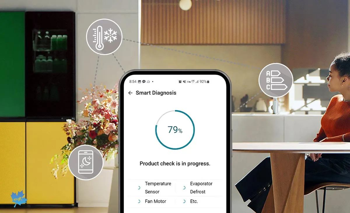 یخچال فریزر A24 با قابلیت اتصال به تلفن همراه