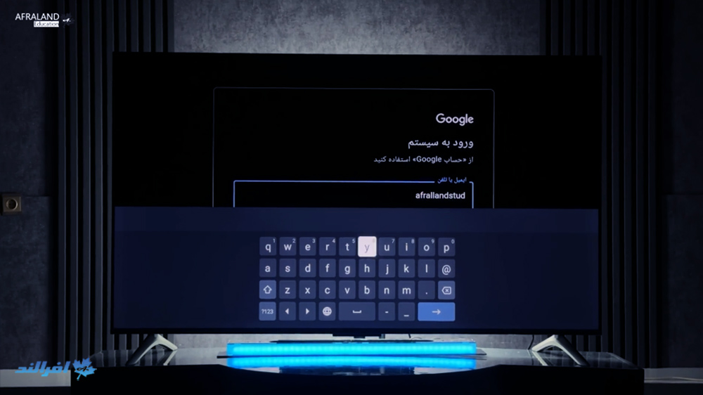 راه‌اندازی Google TV در تلویزیون اندروید با ورود ایمیل