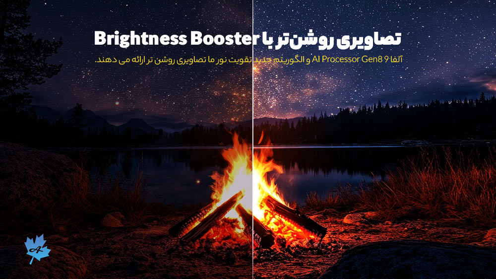 یک آتش درخشان برای توصیف فناوری Brightness Booster در Lg C5