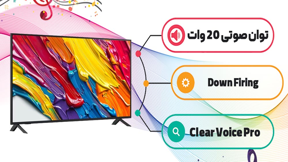 سیستم صوتی تلویزیون QNED82A با توان 20 وات