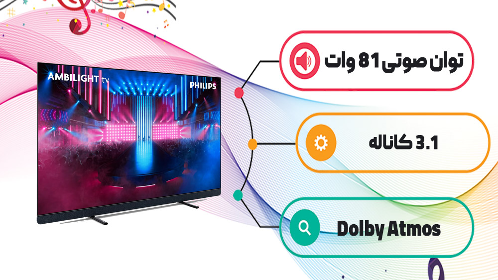 ویژگی‌های صوتی تلویزیون فیلیپس 65OLED909