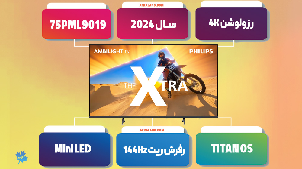 اینفوگرافی تلویزیون فیلیپس 75PML9019