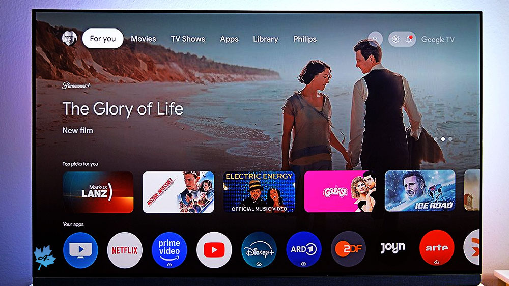 تلویزیون هوشمند فیلیپس 65OLED909 با سیستم عامل اندروید نسخه 12